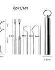 Stainless Steel Toothpick Set Tooth Flossing