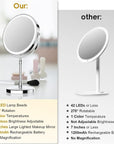 Rechargeable 10x Magnifying Makeup Mirror