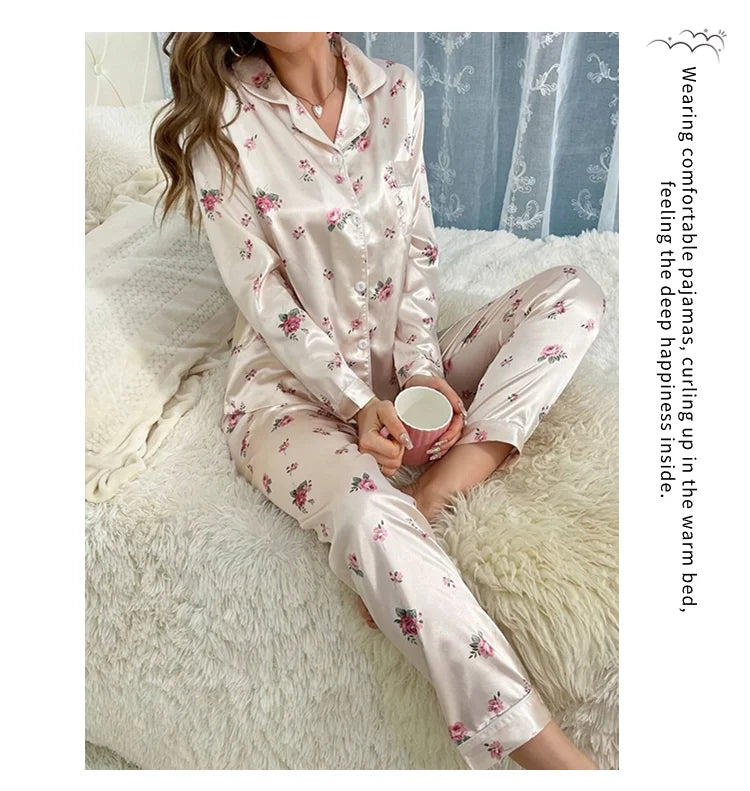 Women&#39;s Floral Print Pajamas Set