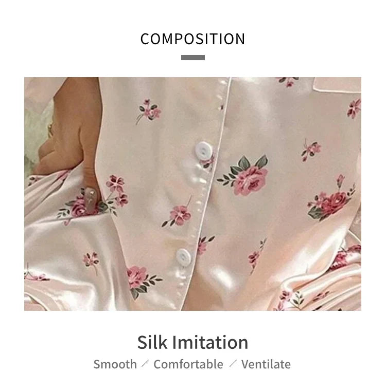 Women&#39;s Floral Print Pajamas Set