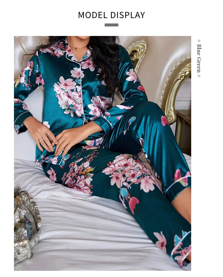 Women&#39;s Floral Print Pajamas Set