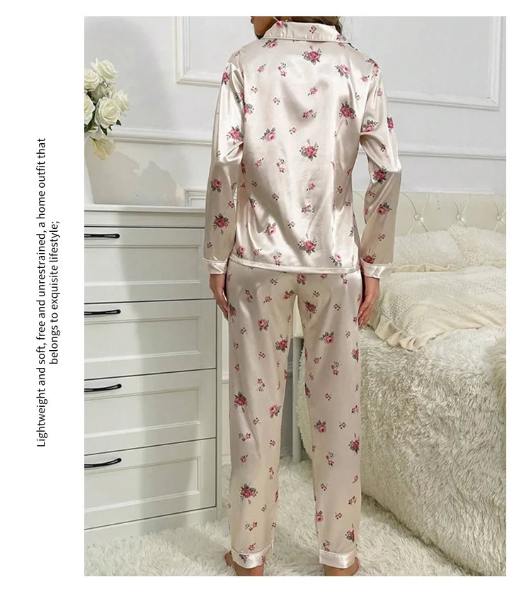 Women&#39;s Floral Print Pajamas Set